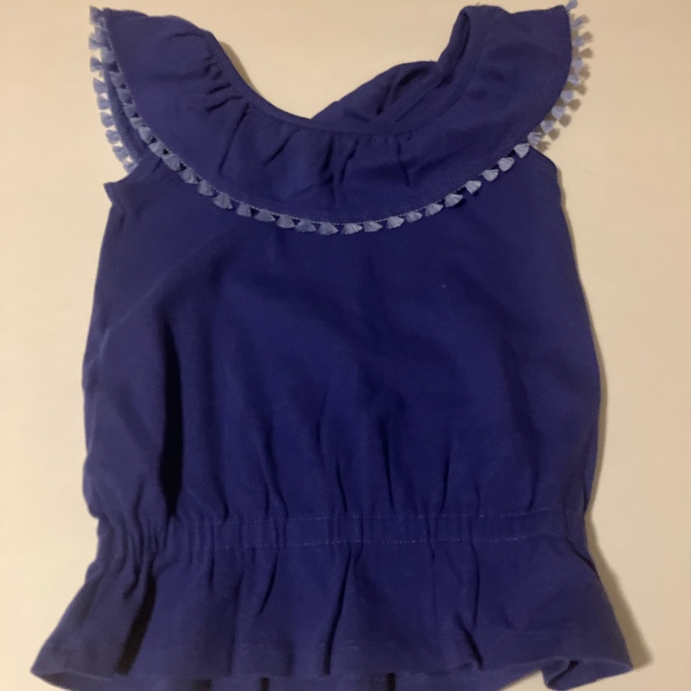 Girls blue sleeveless